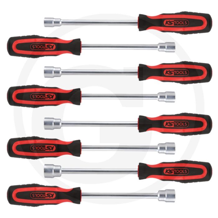 Ks tools ergotorqueplus® dopschroevendraaierset, 8-delig, 2-componenten handgreep Ks tools ergotorqueplus® dopschroevendraaierset, 8-delig, 2-componenten handgreep