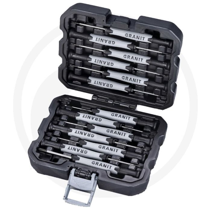 Jeu de tournevis mécaniques de précision « Black Edition », 13 pièces – de forme ergonomique, avec lame en acier au chrome-molybdène