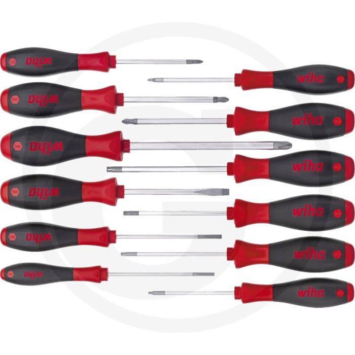 Jeu de tournevis Wiha wiha softfinish® 12 pièces - manches ergonomiques Jeu de tournevis Wiha wiha softfinish® 12 pièces - manches ergonomiques