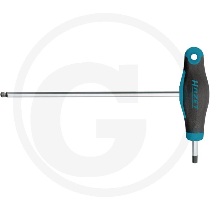 Hazet innensechskant-winkelschraubendreher 6 m innen-sechskant profil, 6 mm - ergonomischer hazet 2-komponenten-t-griff