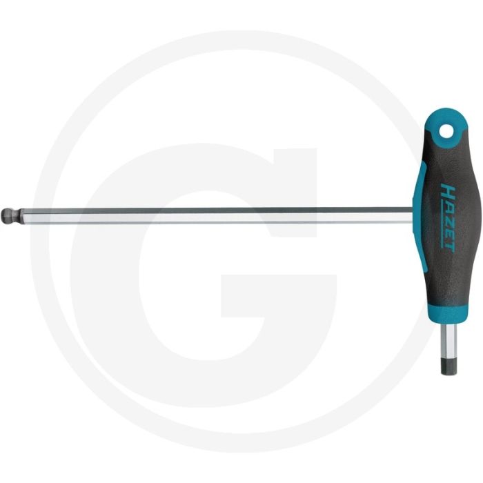 Hazet innensechskant-winkelschraubendreher 8 m innen-sechskant profil, 8 mm - ergonomischer hazet 2-komponenten-t-griff