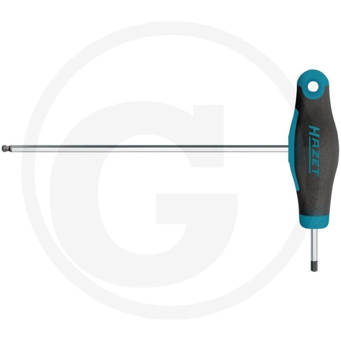 Hazet innensechskant-winkelschraubendreher innen-sechskant profil, 2.5 mm - ergonomischer hazet 2-komponenten-t-griff