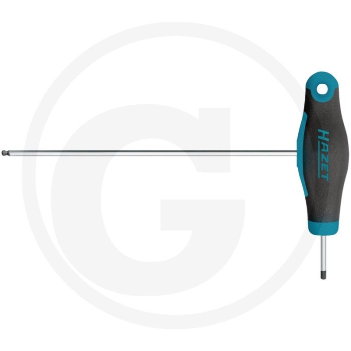 Hazet innensechskant-winkelschraubendreher innen-sechskant profil, 2 mm - ergonomischer hazet 2-komponenten-t-griff