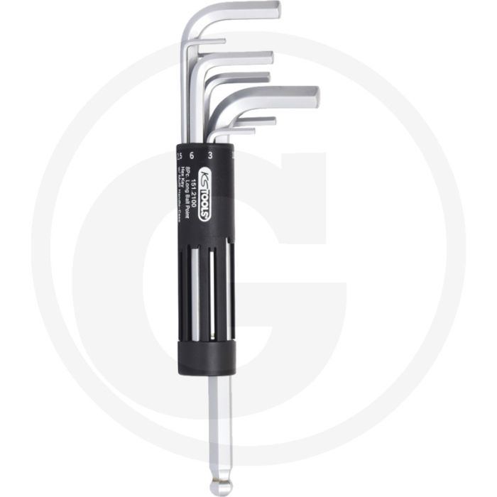 Ks tools classic 3 in 1 haakse binnenzeskantbouten stiftsleutelset met kogelkop, lang - 8-delig, lange versie Ks tools classic 3 in 1 haakse binnenzeskantbouten stiftsleutelset met kogelkop, lang - 8-delig, lange versie