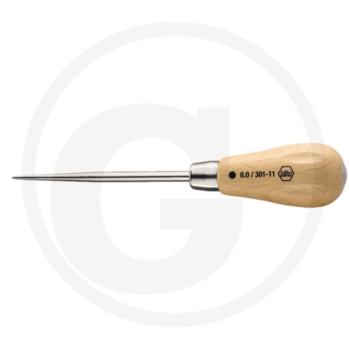 Wiha wiha priem met houten handgreep Ø 6mm, 100mm snijvlak, 90 x 36mm handgreep, 190mm lengte