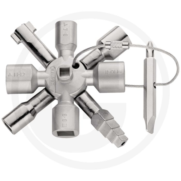 Knipex knipex schakelkastsleutel twinkey® - vierkant (mm): 5, 6-7, 8-9, 10-11