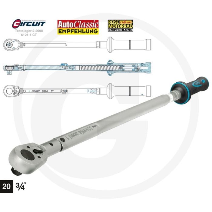 Hazet momentsleutel 3/4" 300 - 800 nm, 1283 mm, 6341 g