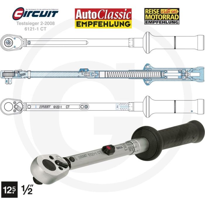 Hazet momentsleutel 1/2" - draaimoment 20-120 nm Hazet momentsleutel 1/2" - draaimoment 20-120 nm