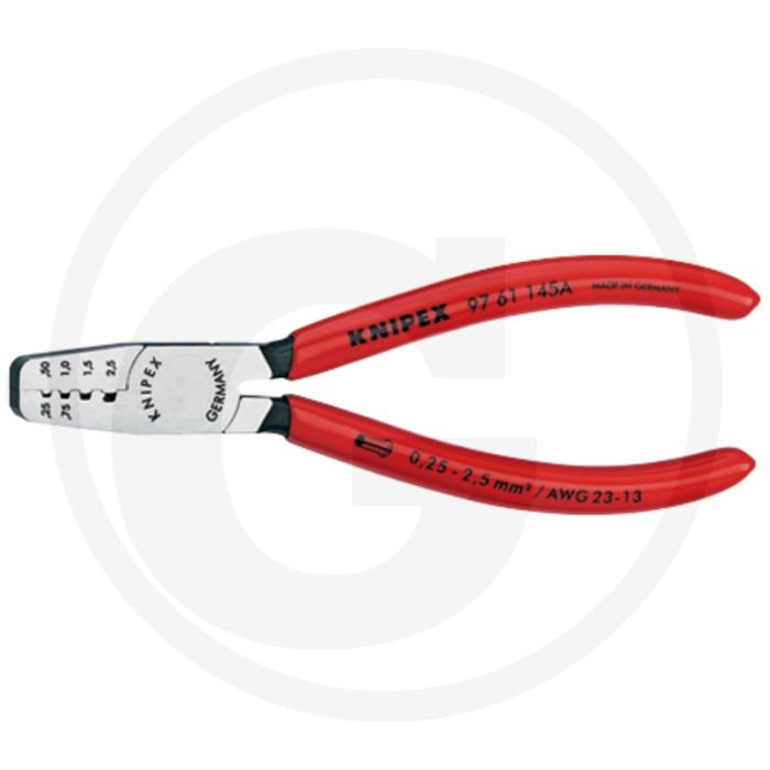 Knipex knipex adereindhulstang 0,25-2,5mm² krimptang 145mm