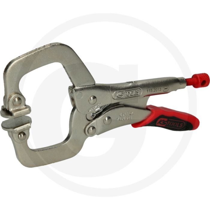 Ks tools las-griptang 0 - 30 mm, 175 mm - beweegbare klembekken, vergrendelbaar