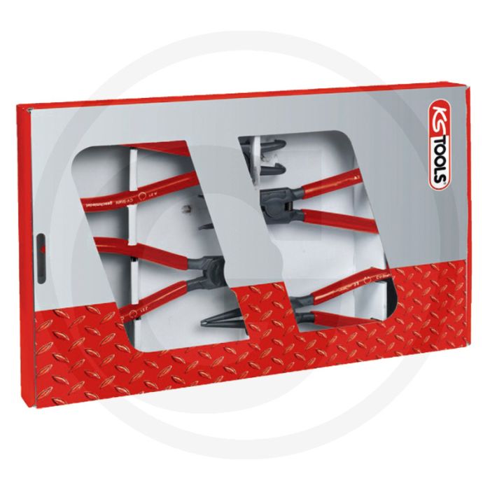 Ks tools borgveertangenset 4-delig - voor binnen- en buitenringen 19-60 mm