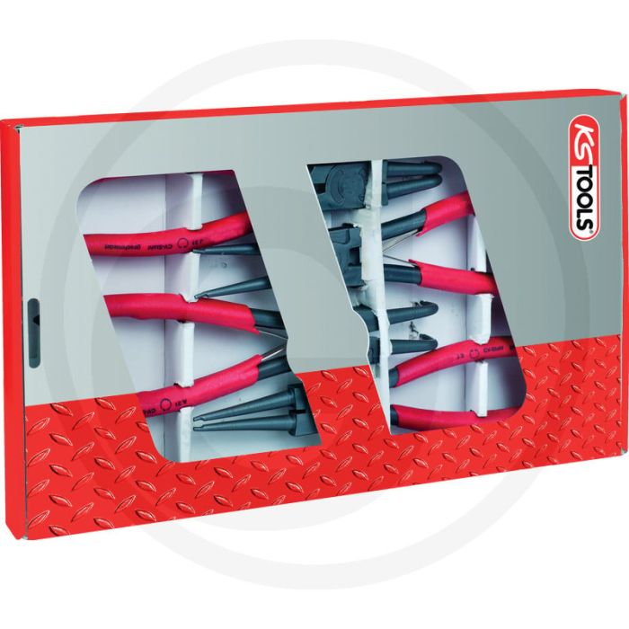 Ks tools borgveertangenset 4-delig: 40 - 100 mm, chroom-vanadium