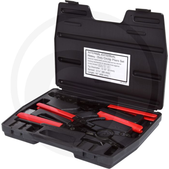 Ks tools seegerring tangen set 14-delig - voor binnen- en buitenringen, verwisselbare punten, chroom-vanadium - 89-159 mm Ks tools seegerring tangen set 14-delig - voor binnen- en buitenringen, verwisselbare punten, chroom-vanadium - 89-159 mm