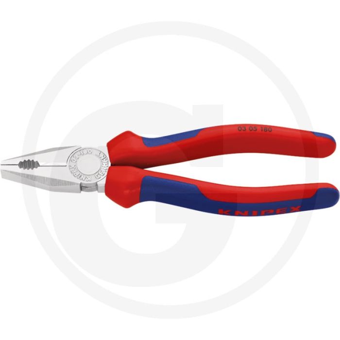 Knipex combinatietang verchroomd, met 2-componenten handgrepen - lengte 200mm