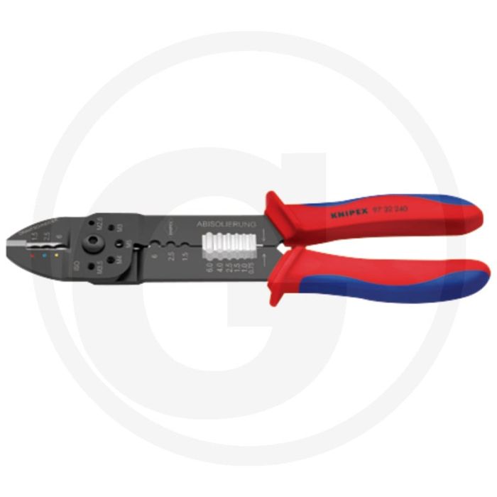 Knipex knipex krimptang - toepassingen: geïsoleerde kabelschoenen en kabelverbinders, capaciteit: 1,5 - 6,0 mm², lengte: 240 mm