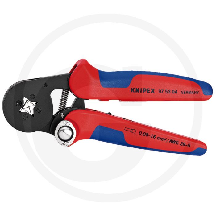 Knipex zelfinstellende krimptang voor adereindh awg 28-5, 180mm, 0,08-10mm²