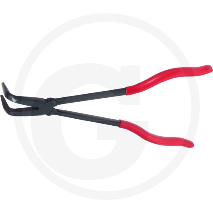 Ks tools classic vlakronde tang 90° gebogen extra lang, 270 mm - met dubbele veer