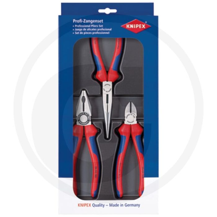 Kit de montage Knipex, 3 pièces, avec tranchants pour fils doux et durs