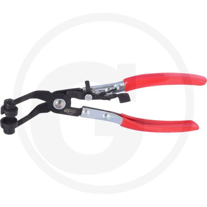 Ks tools slangklemtang gebogen, 220 mm - bekopening: 0-65 mm
