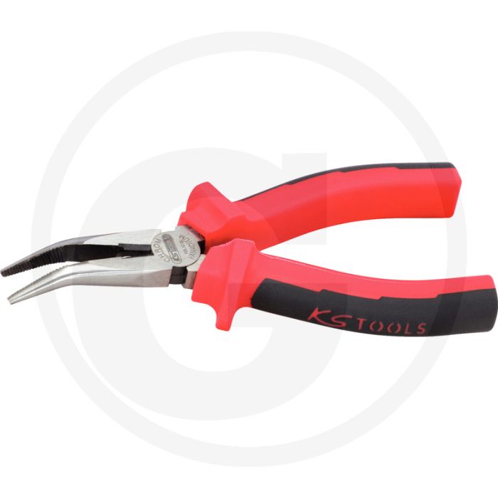 Ks tools ergotorque® telefoontang gebogen, 210 mm - voor zacht en middelhard draad