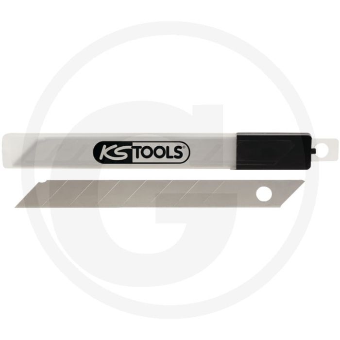 Ks tools afbreekmessen 0,4 x 9 x 80 mm, dispenser à 10 stuks - sk-stahl, 10-delig Ks tools afbreekmessen 0,4 x 9 x 80 mm, dispenser à 10 stuks - sk-stahl, 10-delig
