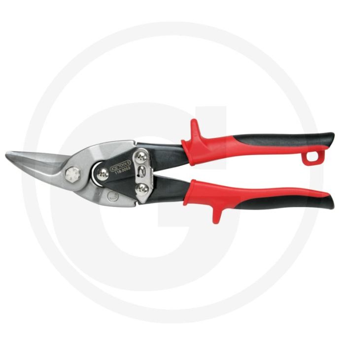 Ks tools blikschaar links snijdend 250mm - snijdt staal tot 1,2mm, rvs tot 0,7mm