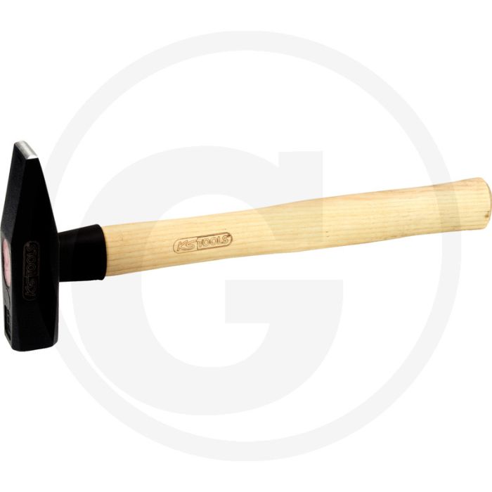 Ks tools bankhamer, met steel van essenhout, 800g - gesmede uitvoering, 920g, 33x130mm
