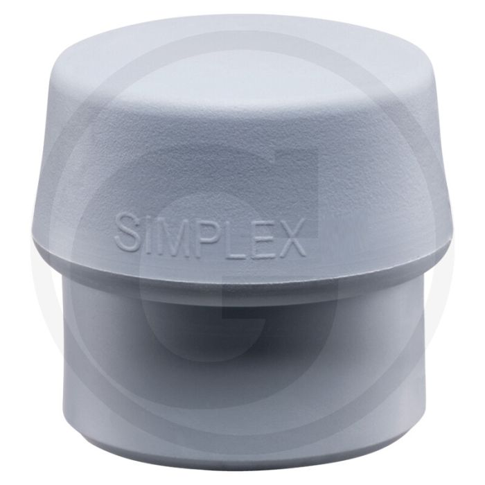 Halder vervangende dop tpe-middel, grijze dop, voor simplex kunststof hamer - kop-Ø 40mm, mittelhart, 90 shore