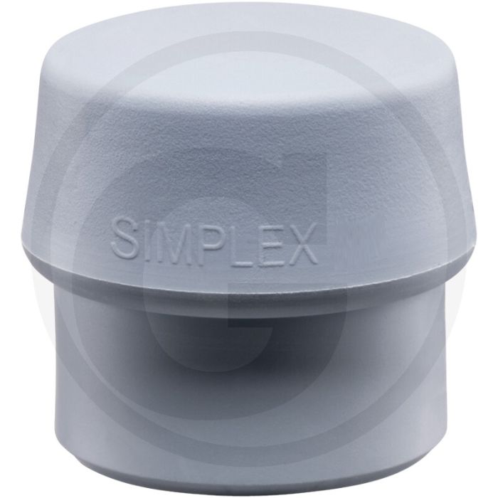 Halder vervangende dop tpe-middel, grijze dop, voor simplex kunststof hamer - kop-Ø 50mm, mittelhart, 90 shore