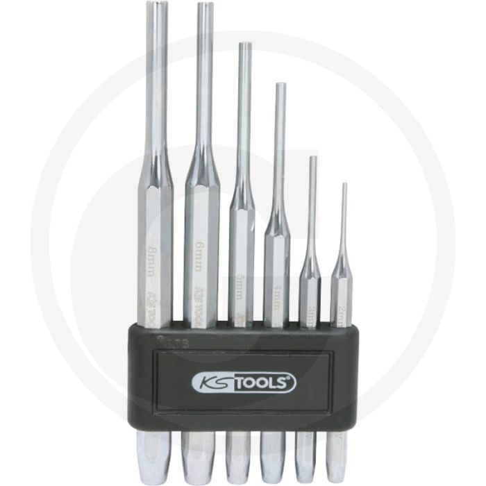 Ks tools doorslagenset, hoogglans verchroomd, 6-delig - 6-delig, chrom vanadium, kunststofhouder Ks tools doorslagenset, hoogglans verchroomd, 6-delig - 6-delig, chrom vanadium, kunststofhouder