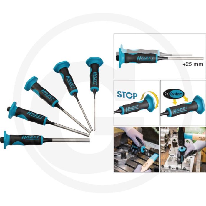 Hazet pendrijverset, lang - ergonomische handbescherming, chroom-vanadium Hazet pendrijverset, lang - ergonomische handbescherming, chroom-vanadium