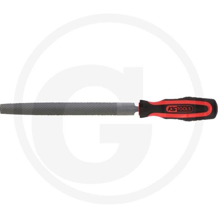 Lime demi-ronde Ks Tools, DIN 7261, forme E, 200 mm, manche à deux composants, acier à outils spécial Lime demi-ronde Ks Tools, DIN 7261, forme E, 200 mm, manche à deux composants, acier à outils spécial