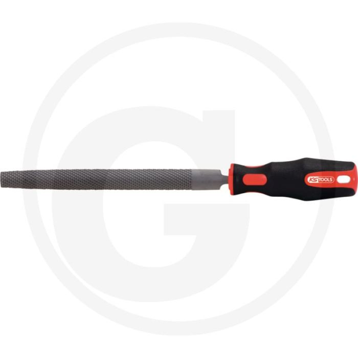 Lime demi-ronde Ks Tools, DIN 7261, forme E, 250 mm, manche à deux composants, acier à outils spécial Lime demi-ronde Ks Tools, DIN 7261, forme E, 250 mm, manche à deux composants, acier à outils spécial