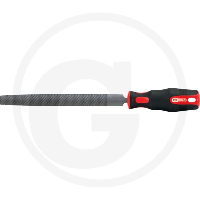 Ks tools halfronde vijl vorm e - bladlengte 250mm, breedte 25mm, 2-komponentengriff