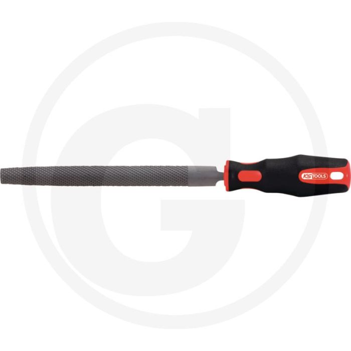 Lime demi-ronde Ks Tools, DIN 7261, forme E, 200 mm, manche à deux composants, acier à outils spécial Lime demi-ronde Ks Tools, DIN 7261, forme E, 200 mm, manche à deux composants, acier à outils spécial