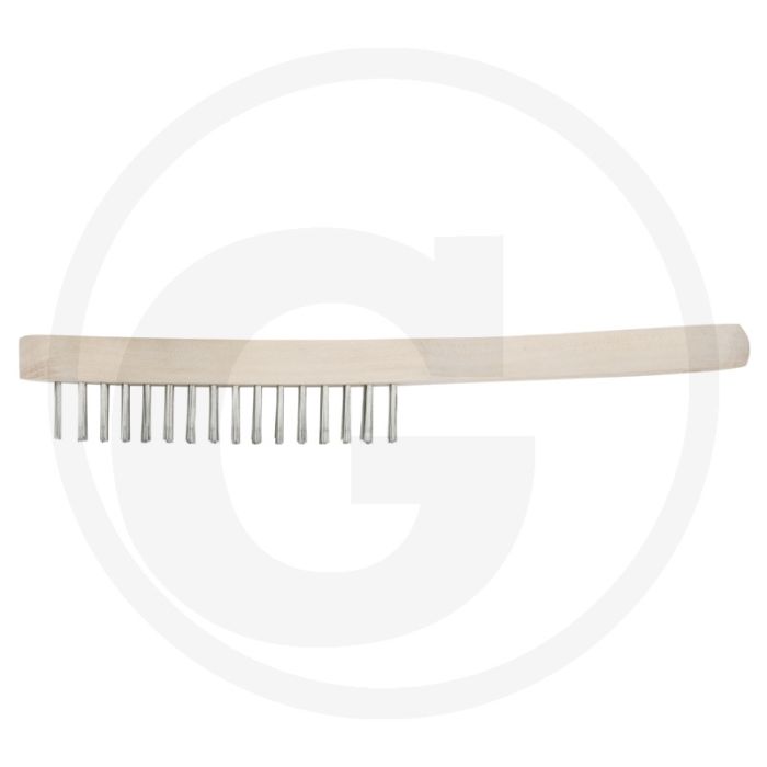 Ks tools staaldraadborstel rvs 3-rijig 290mm