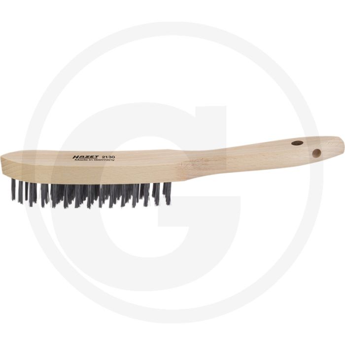 Hazet staalborstel 4-rijig 290mm met houten handvat