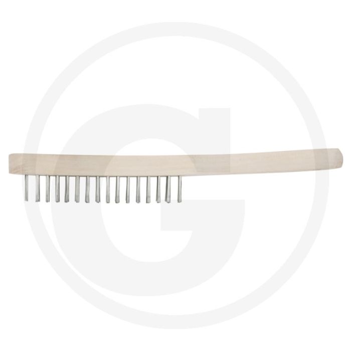 Ks tools staaldraadborstel rvs 4-rijig 290mm