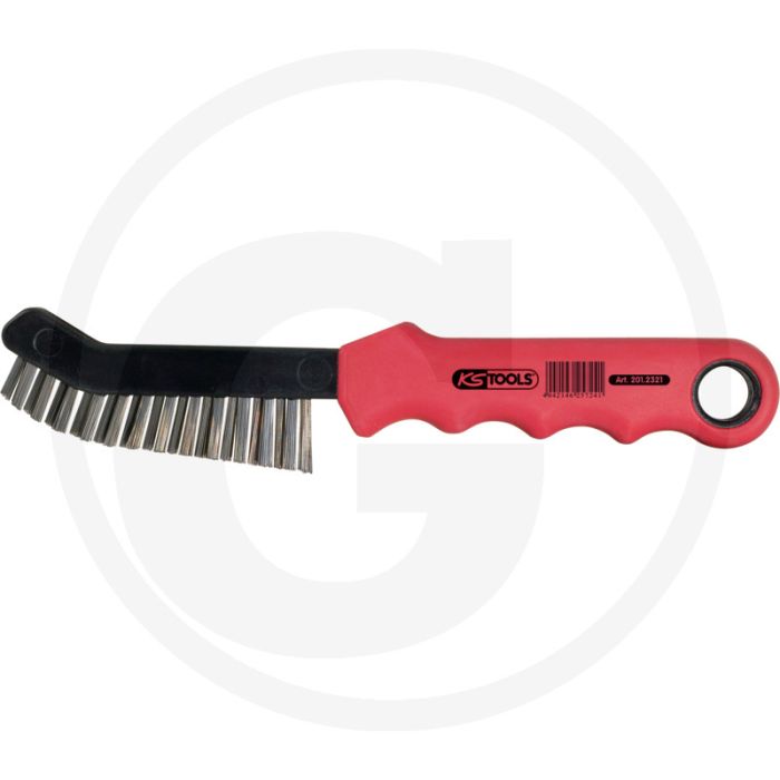 Ks tools remklauw staaldraadborstel - glad staaldraad, spits toelopend, 225mm