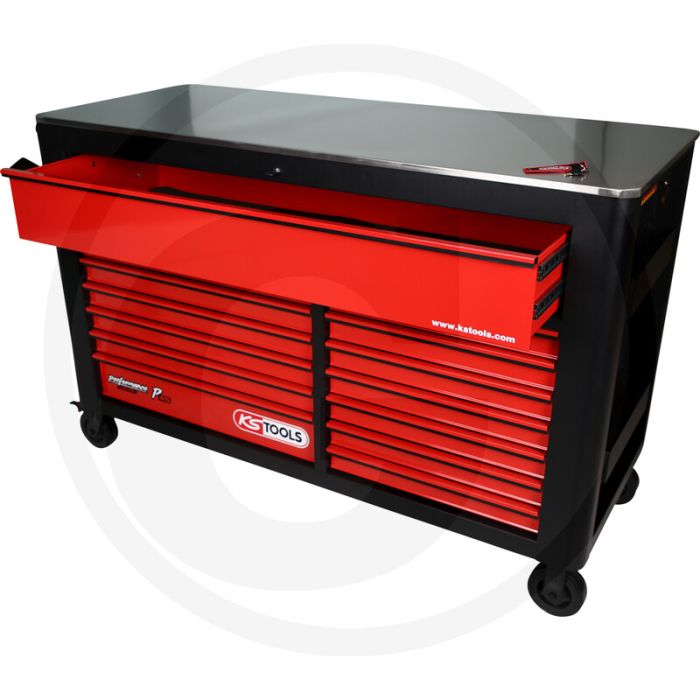 Ks tools werkstattwagen p45 mit 14 schubladen - stahlblechkonstruktion - 1000kg draagvermogen Ks tools werkstattwagen p45 mit 14 schubladen - stahlblechkonstruktion - 1000kg draagvermogen