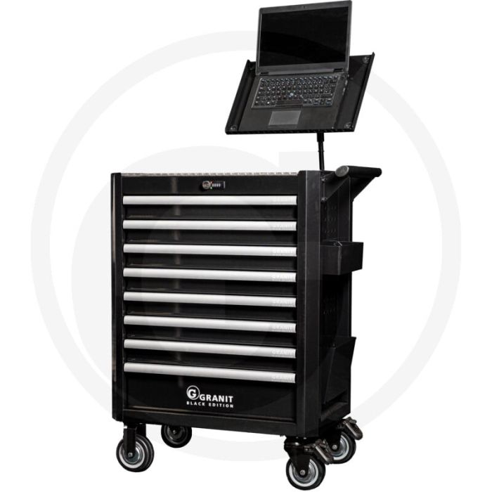 Black edition werkplaatswagen dynamicpro servicetechni gevuld, 242-delig - met 7 hoogwaardige modulesets voor professionele gereedschappen