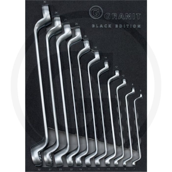 Black edition black edition moduleset dubbele ringsleutels 11-delig, metrisch - afmetingen: 280 x 407 x 40 mm