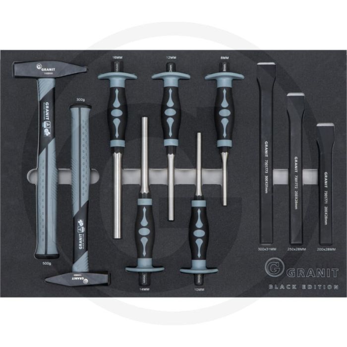 Black edition black edition moduleset hamers, pendrijvers en beitels 10-delig - afmetingen: 564 x 407 x 40 mm