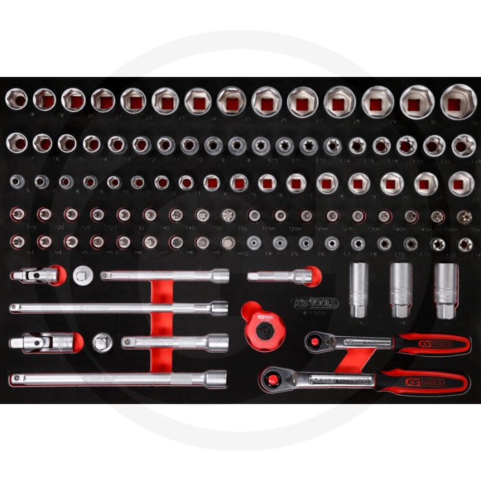 Ks tools einlage steckschlüssel 101-teilig - Öl- en chemikalienbestendig Ks tools einlage steckschlüssel 101-teilig - Öl- en chemikalienbestendig