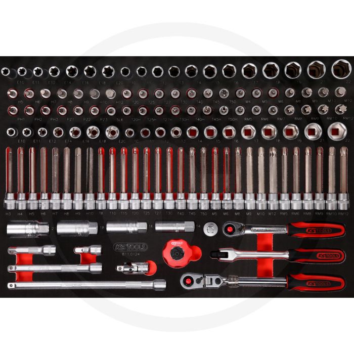 Ks tools einlage steckschlüssel 124-teilig - Öl- und chemikalienbeständig Ks tools einlage steckschlüssel 124-teilig - Öl- und chemikalienbeständig