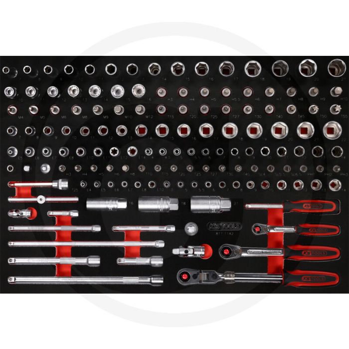 Ks tools einlage steckschlüssel 142-teilig - Öl- und chemikalienbeständig Ks tools einlage steckschlüssel 142-teilig - Öl- und chemikalienbeständig