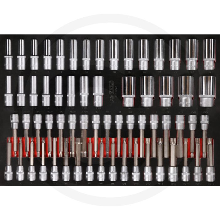 Ks tools ks tools einlage steck-bit-stecknüsse 63-teilig - opname: 1/2