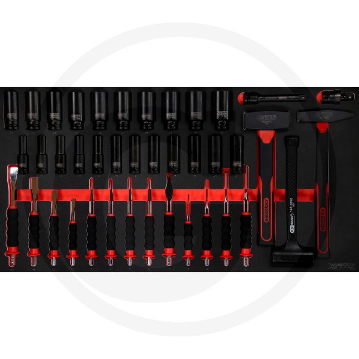 Ks tools einlage hammer, meißel k.stecknüsse 40-teilig - Öl- und chemikalienbeständige systemeinlage Ks tools einlage hammer, meißel k.stecknüsse 40-teilig - Öl- und chemikalienbeständige systemeinlage