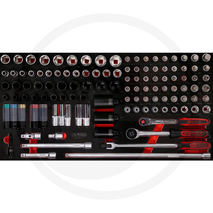 Ks tools einlage steckschlüssel 117-teilig - 1/2" opname, Öl- und chemikalienbeständig Ks tools einlage steckschlüssel 117-teilig - 1/2" opname, Öl- und chemikalienbeständig
