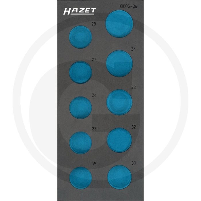 Hazet weichschaumeinlage - 2-komponenten weichschaum-einlage für163-572 - abmessungen 392 mm x 172 mm